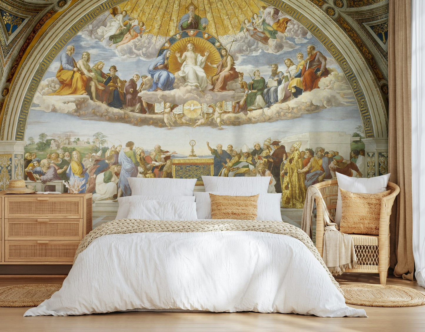 Religious Fresco Wallpaper Raphael Renaissance Wall Mural