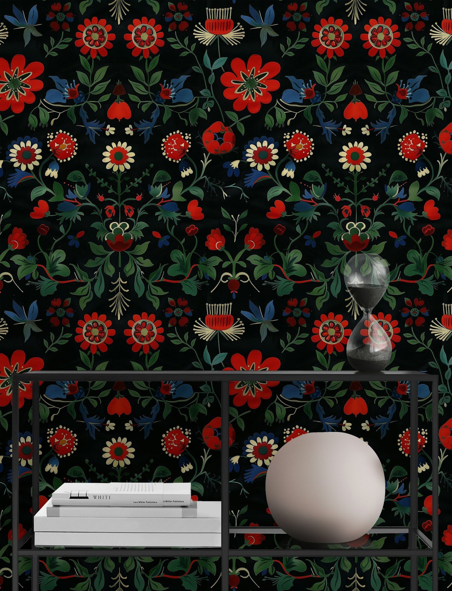 Vibrant Floral Wallpaper Bold Botanical Design Wall Mural