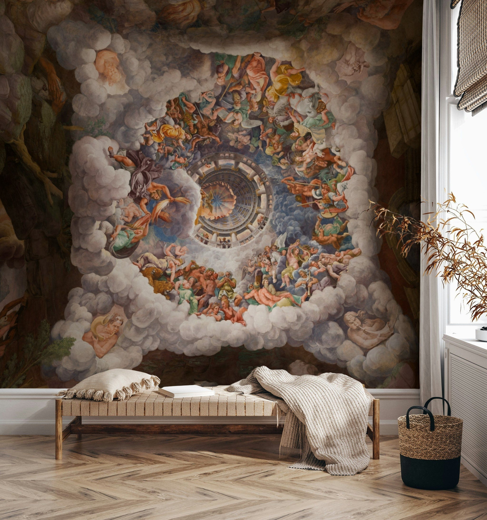 Multicolor Baroque Fantasy Ceiling Mural Wall Mural