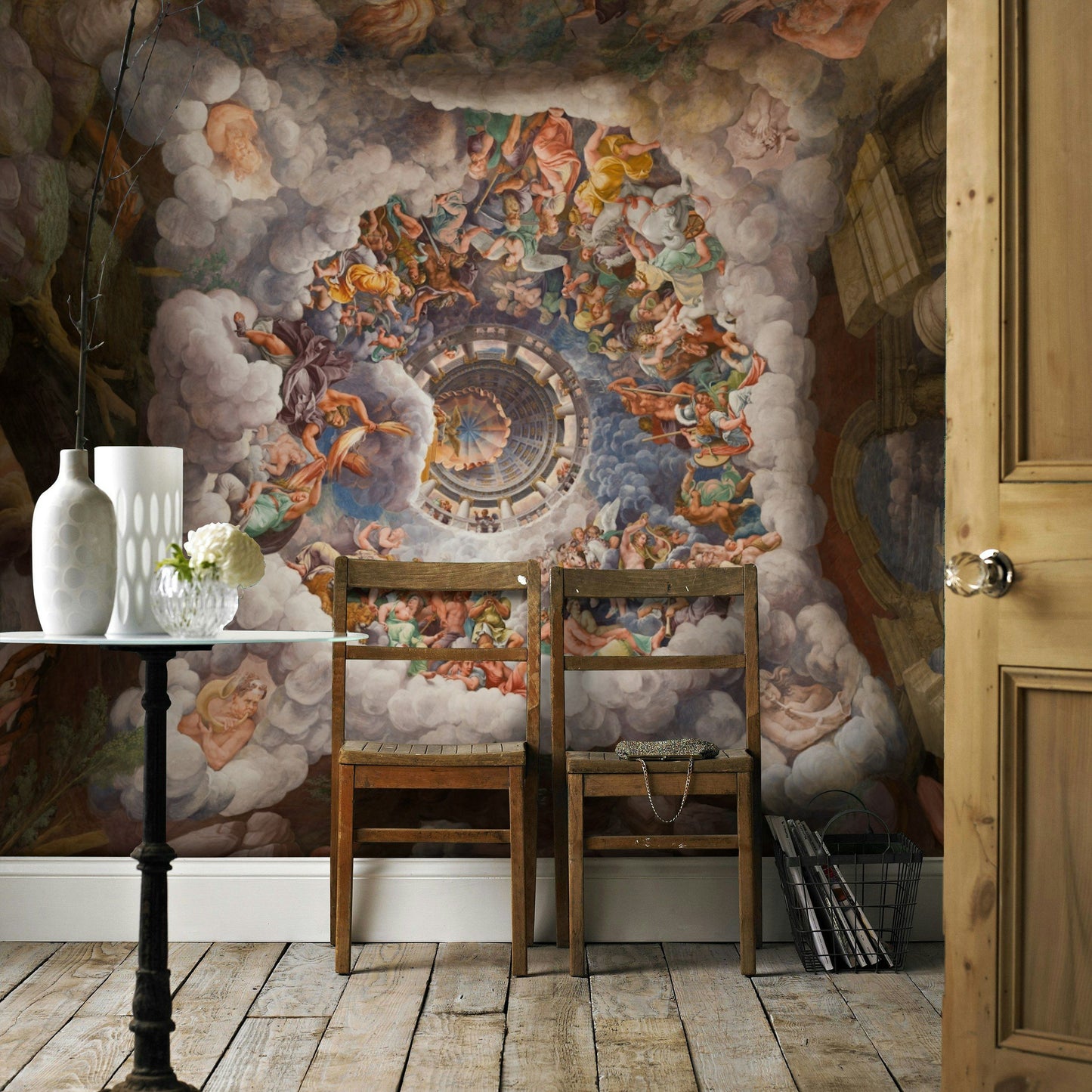 Fresco Ceiling Wallpaper Renaissance Italian Dome Wall Mural