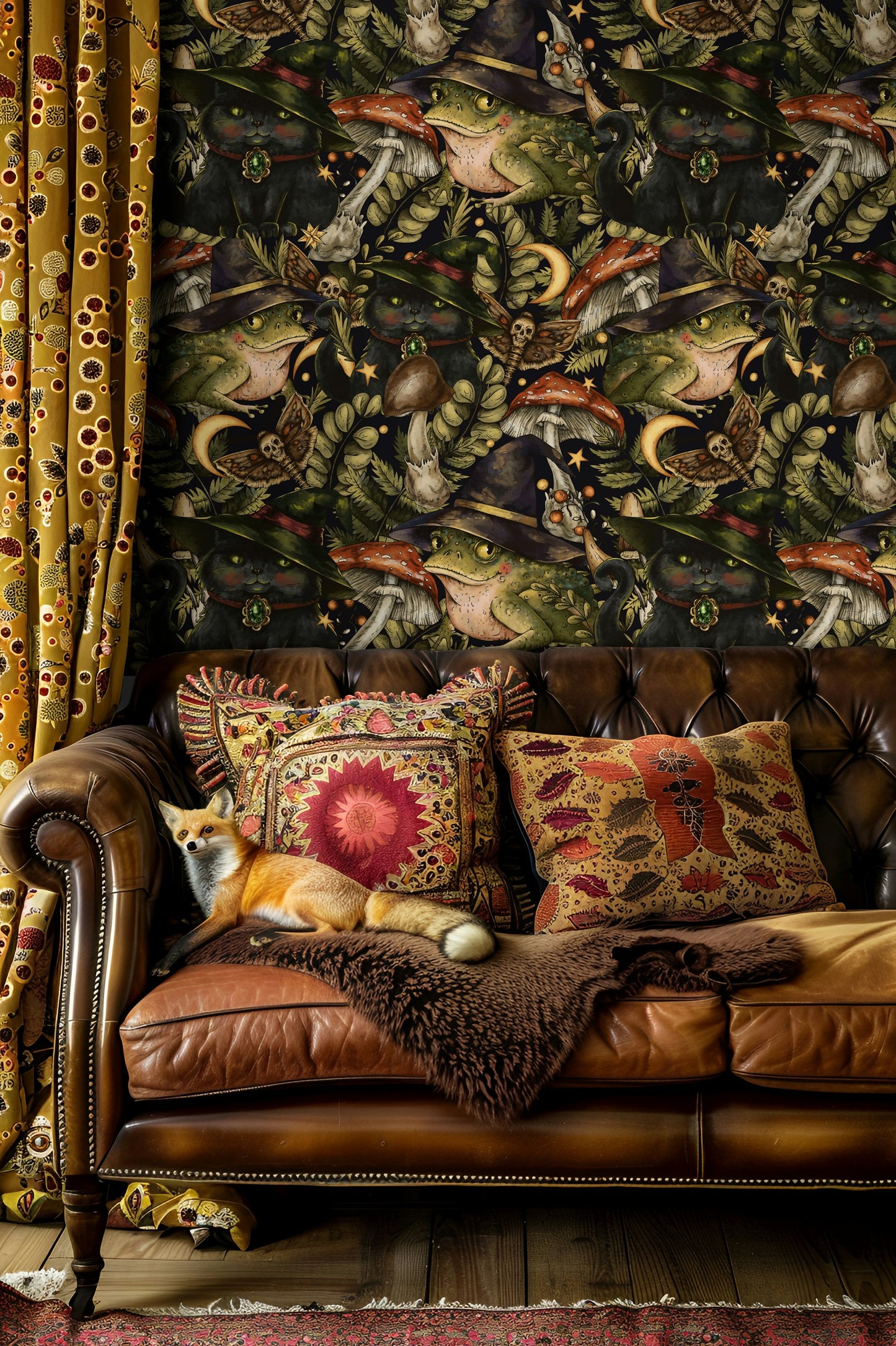 Halloween Wallpaper Magical Forest Wall Mural Gothic Mushroom