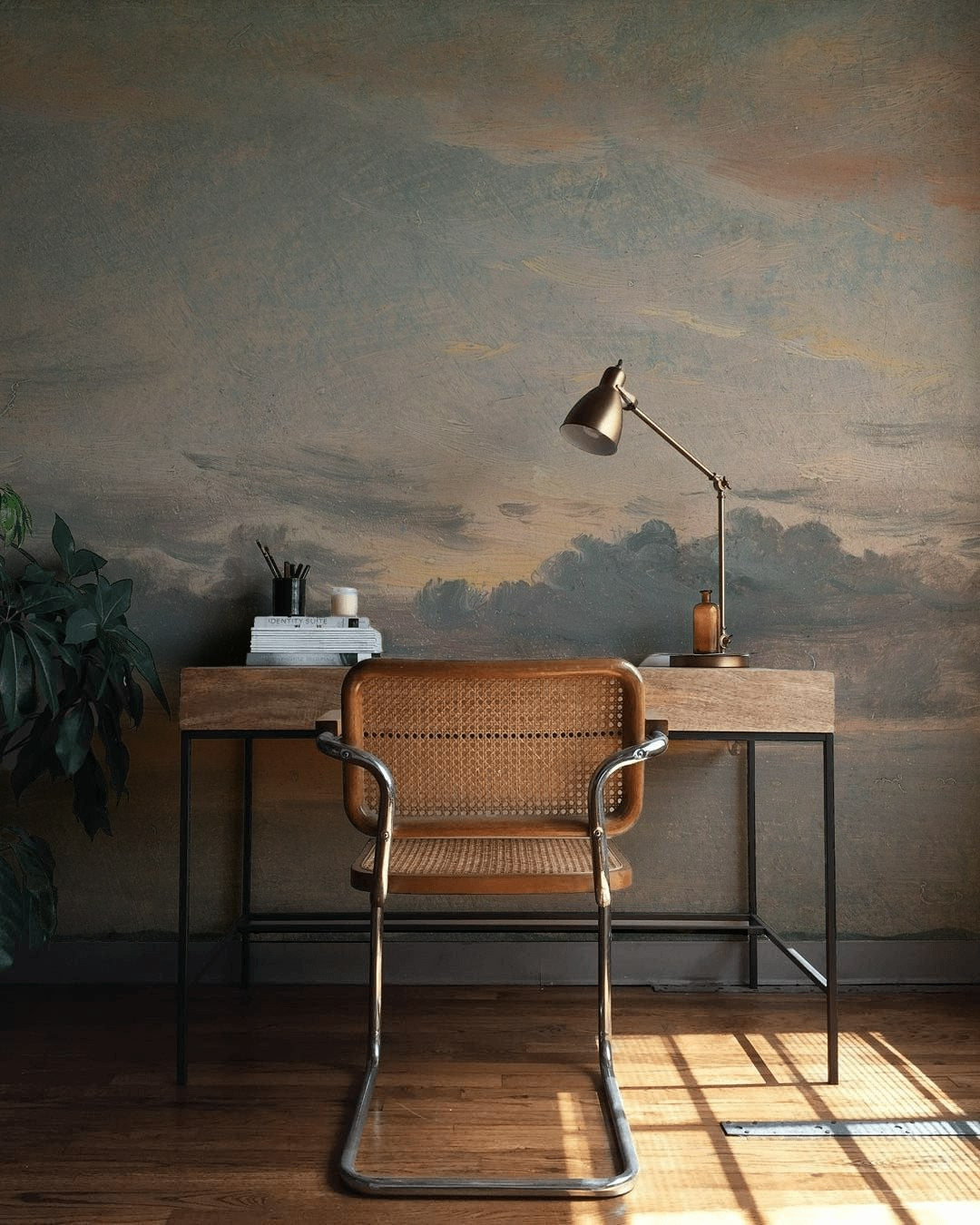 Cloudy Sky Wallpaper Soft Pastel Horizon Wall Mural