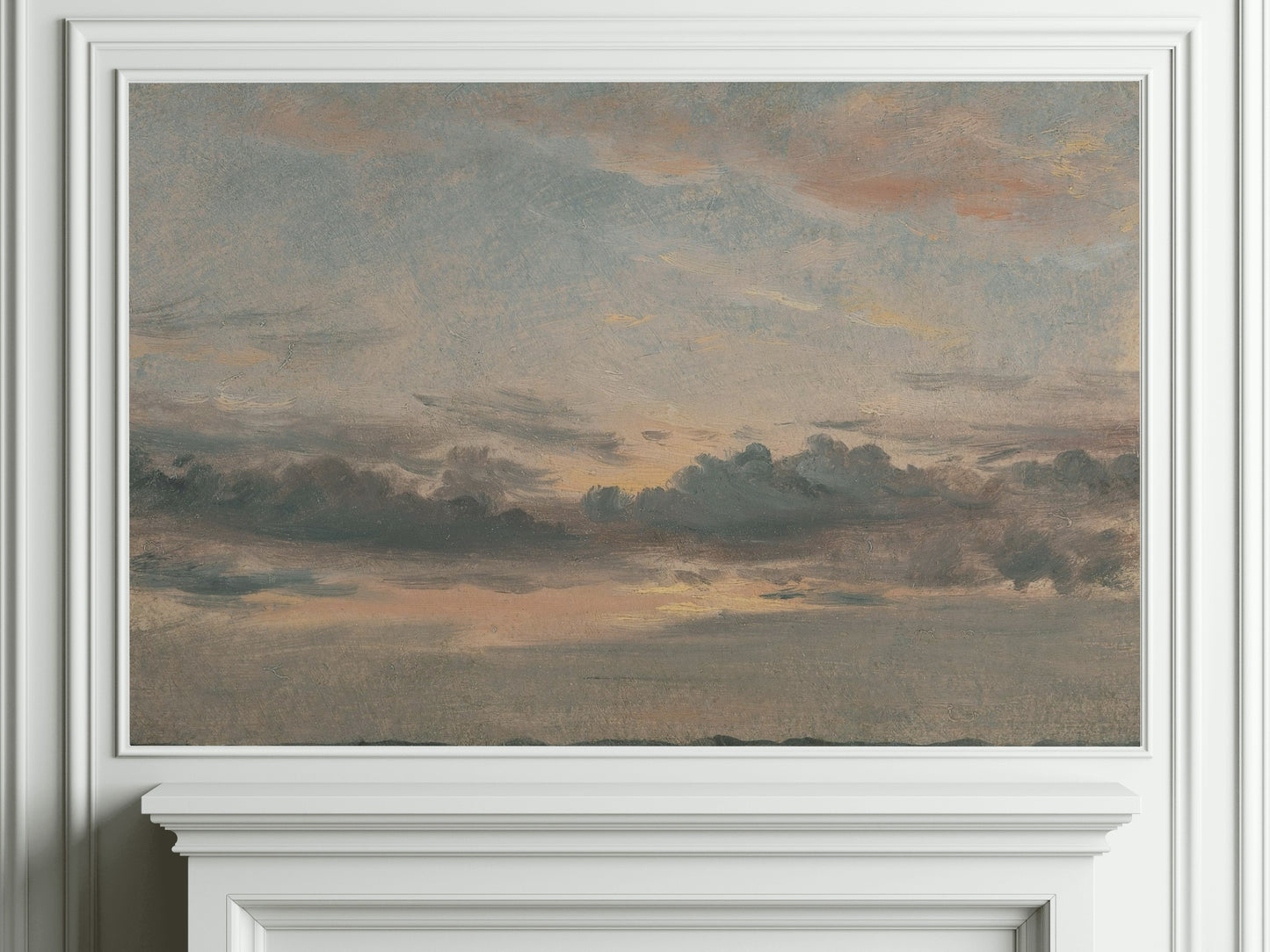 Cloudy Sky Wallpaper Soft Pastel Horizon Wall Mural
