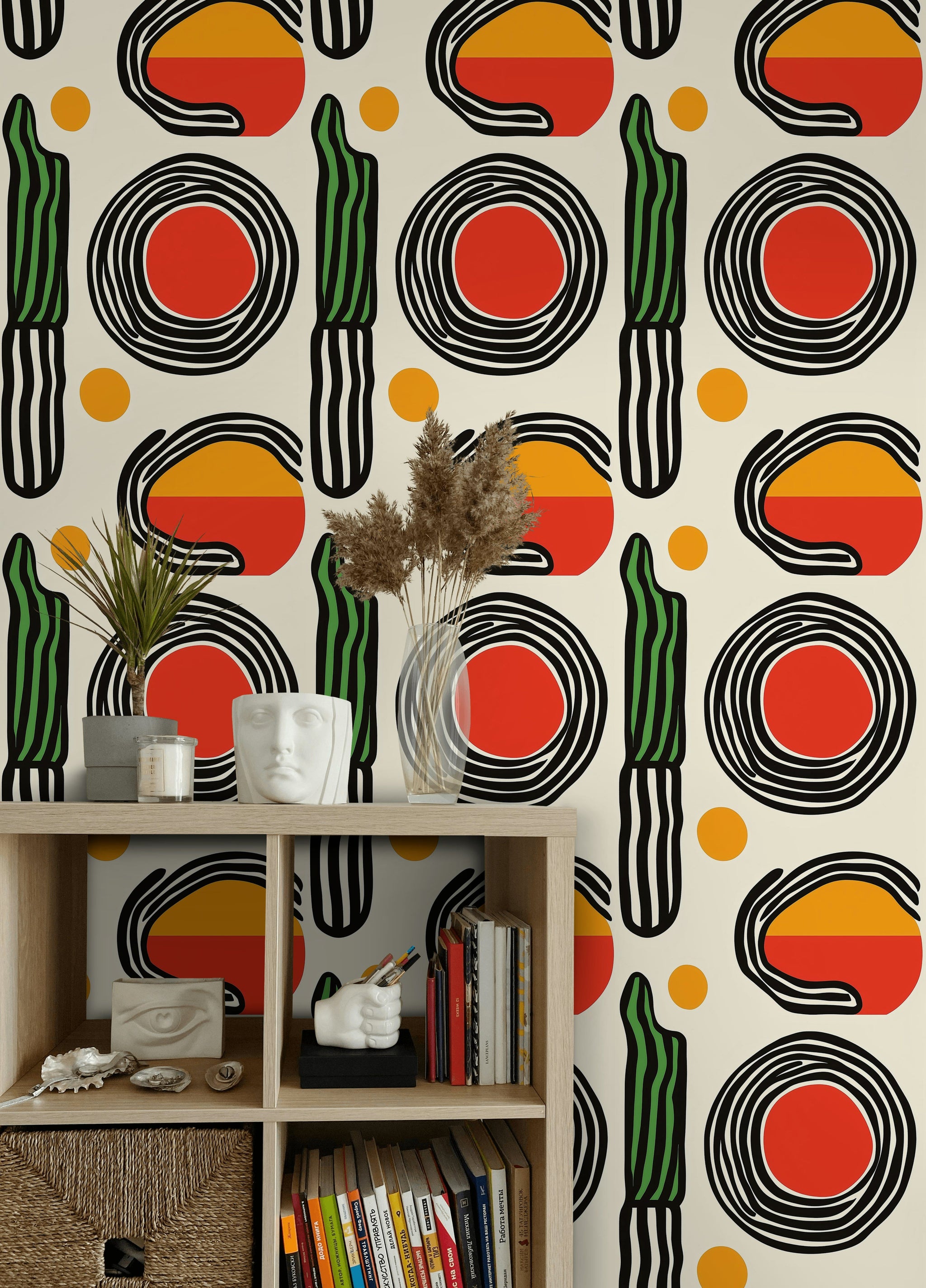 Vibrant Abstract Geometric Kids Wallpaper