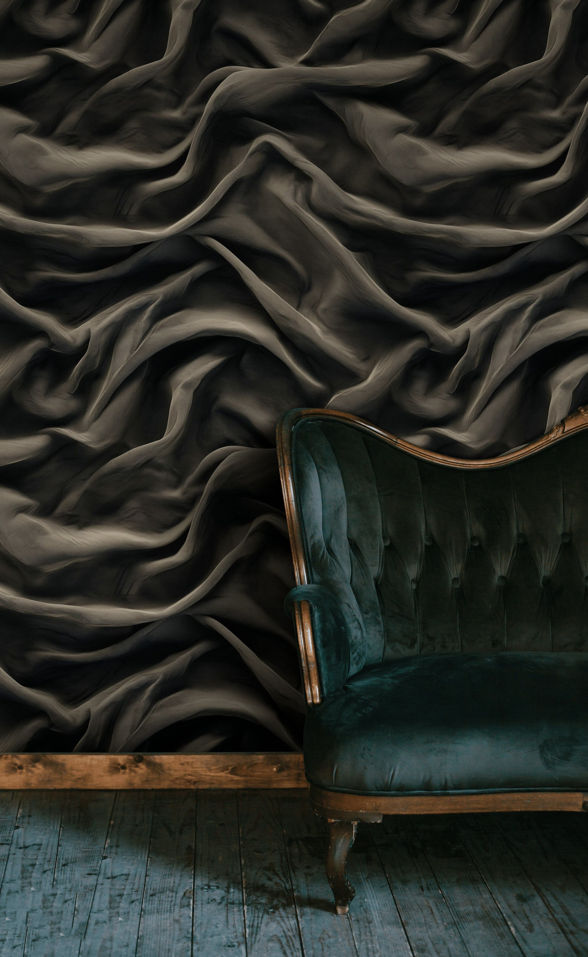 Dark Abstract Draped Texture Wallpaper