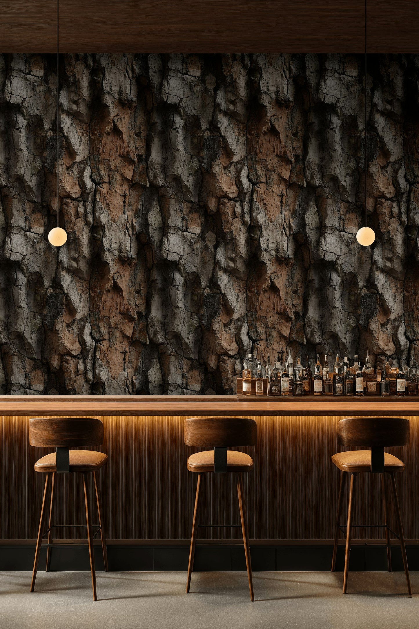 Realistic Tree Bark Texture Wallpaper Rustic Wood Wall Mural