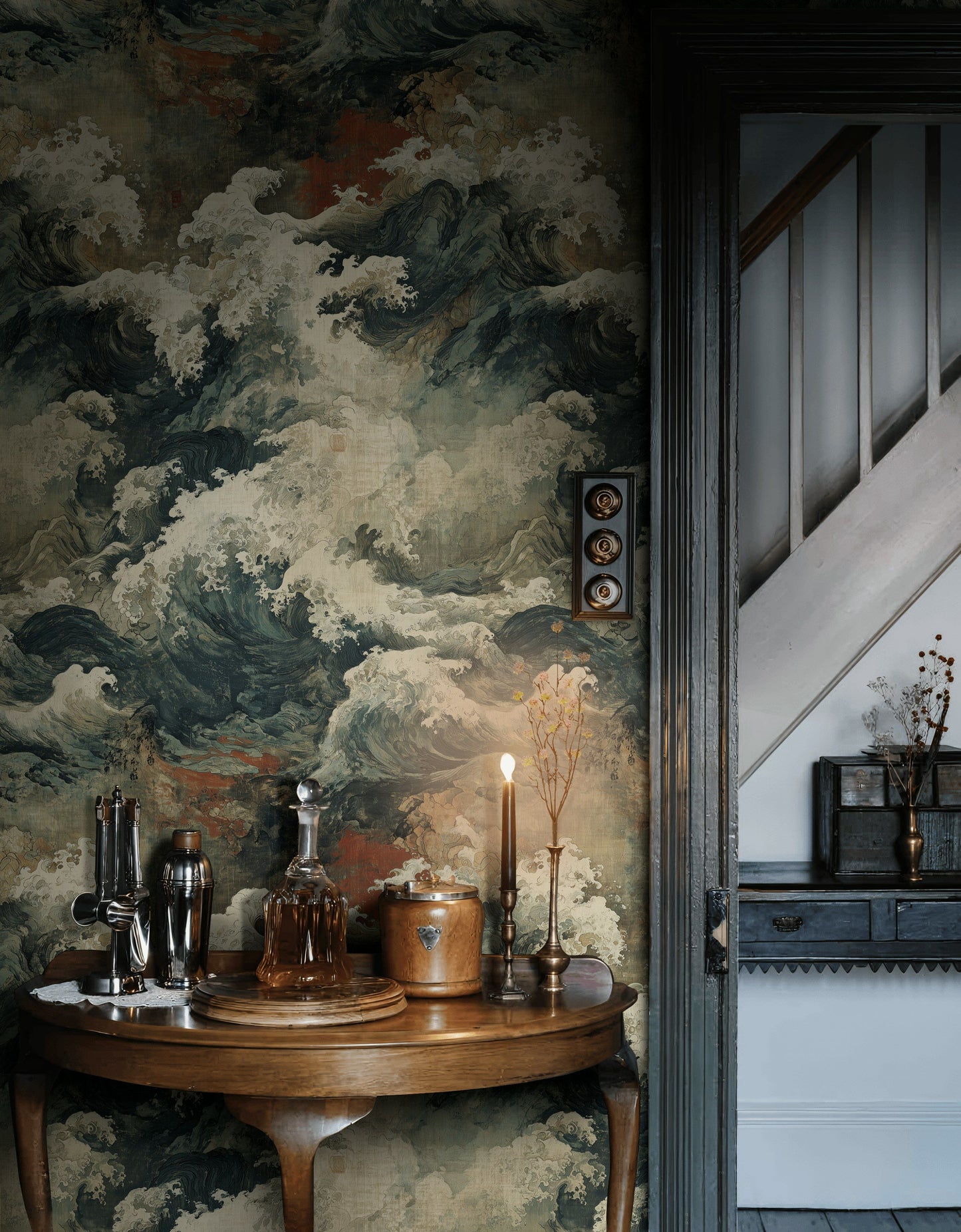 Japanese Wave Wallpaper Ocean Mural Classic Wall Decor