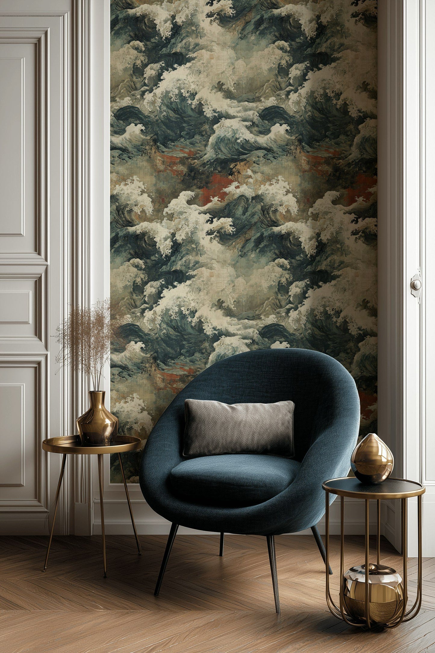 Japanese Wave Wallpaper Ocean Mural Classic Wall Decor