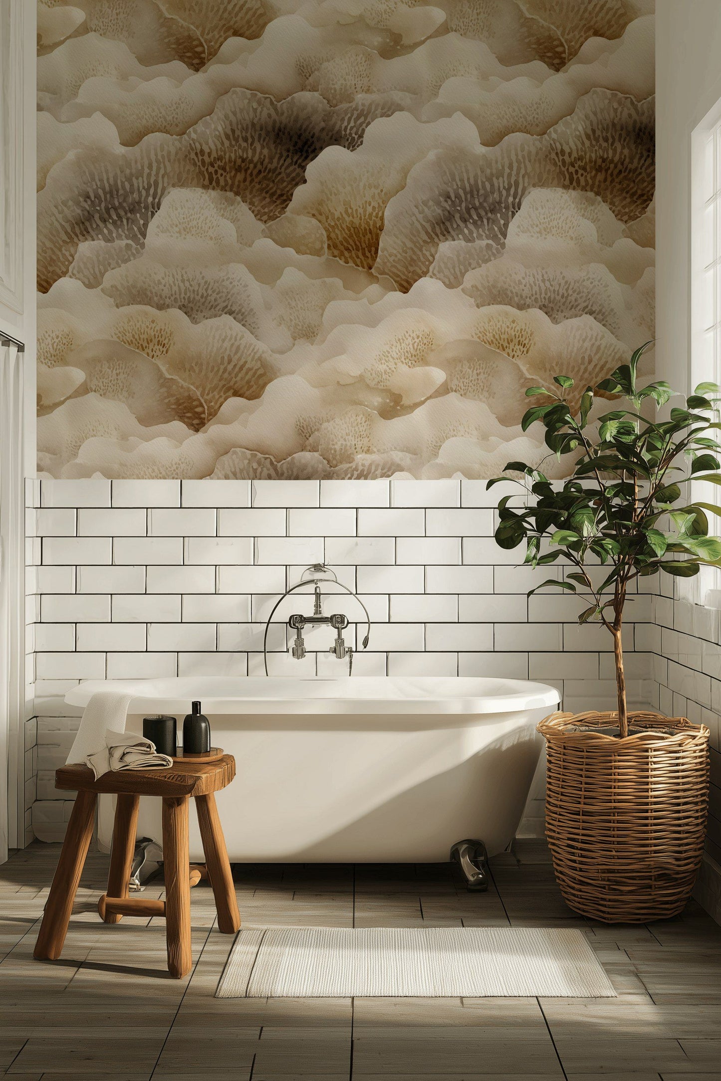 Wallpaper Abstract Wallpaper Removable Neutral Roll