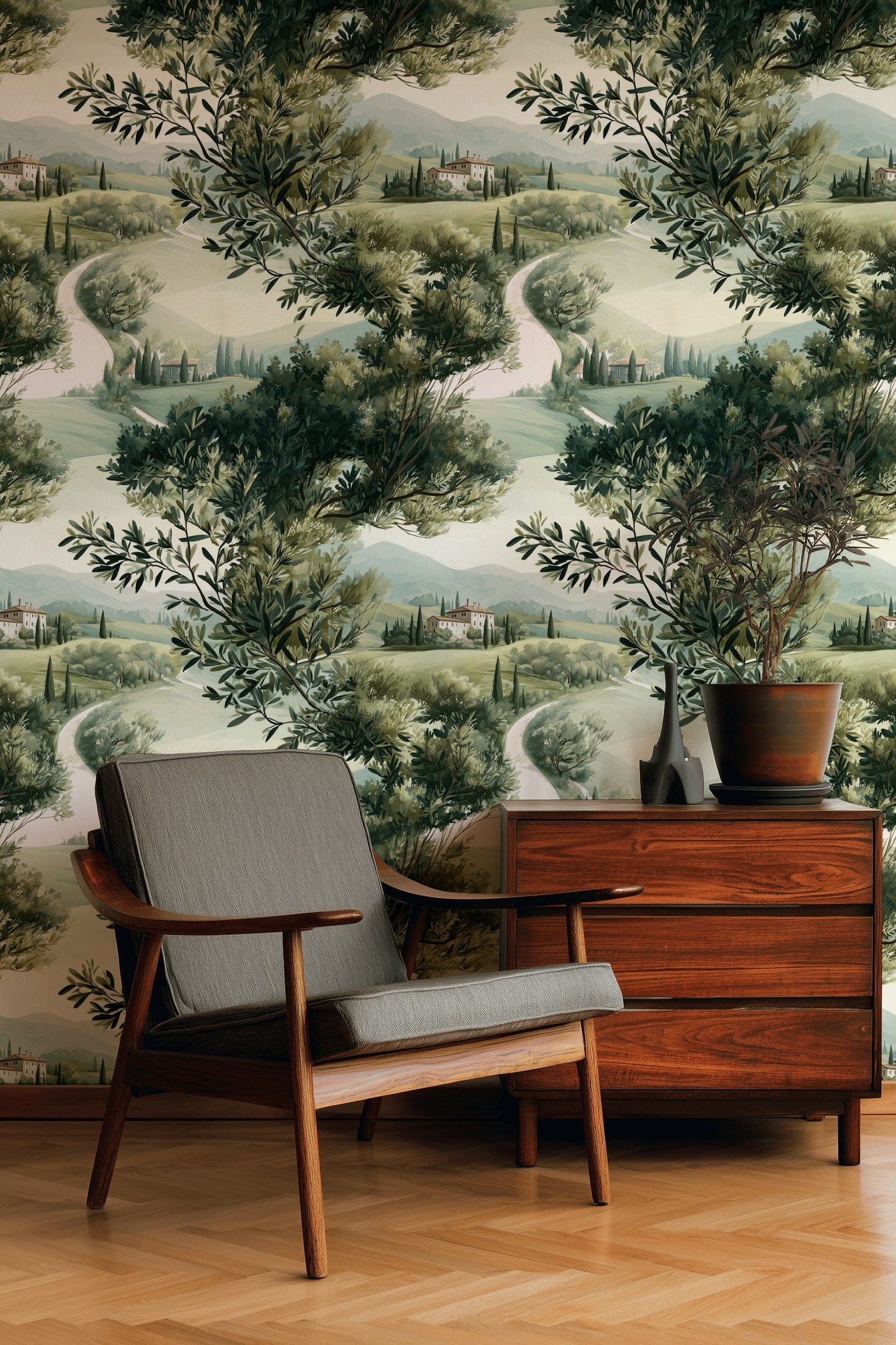 Tuscan Landscape Wallpaper Tuscany Italian Countryside Wall Mural