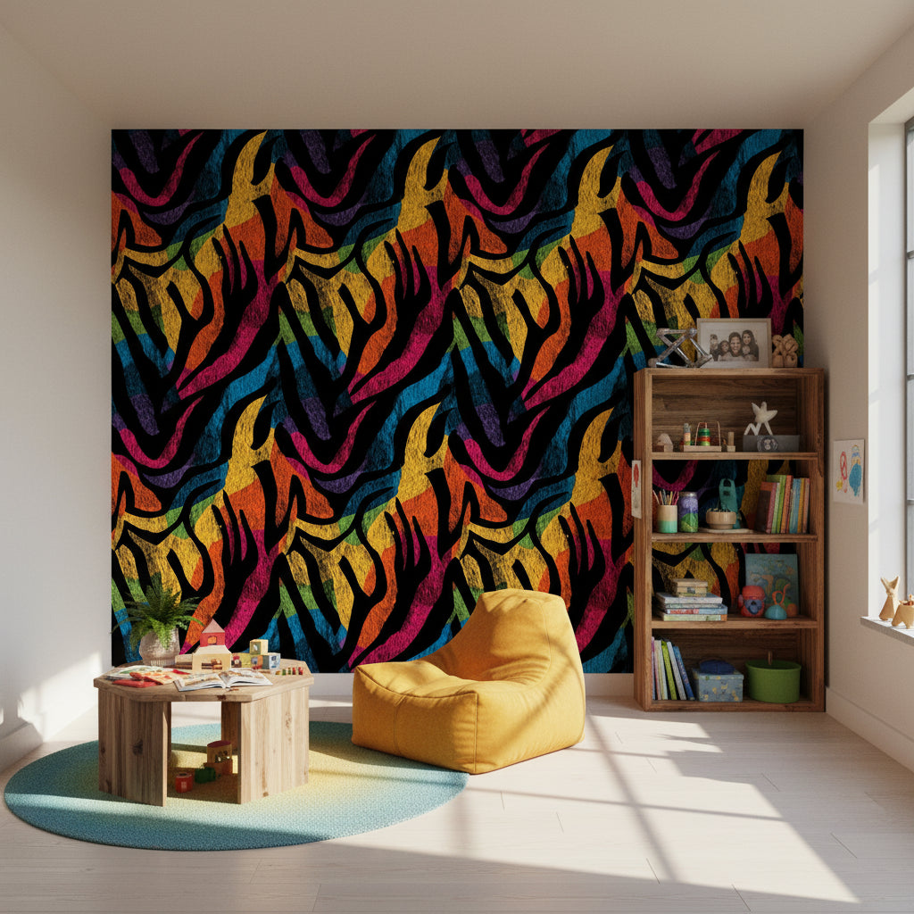 Vibrant Multicolor Abstract Pattern Wallpaper