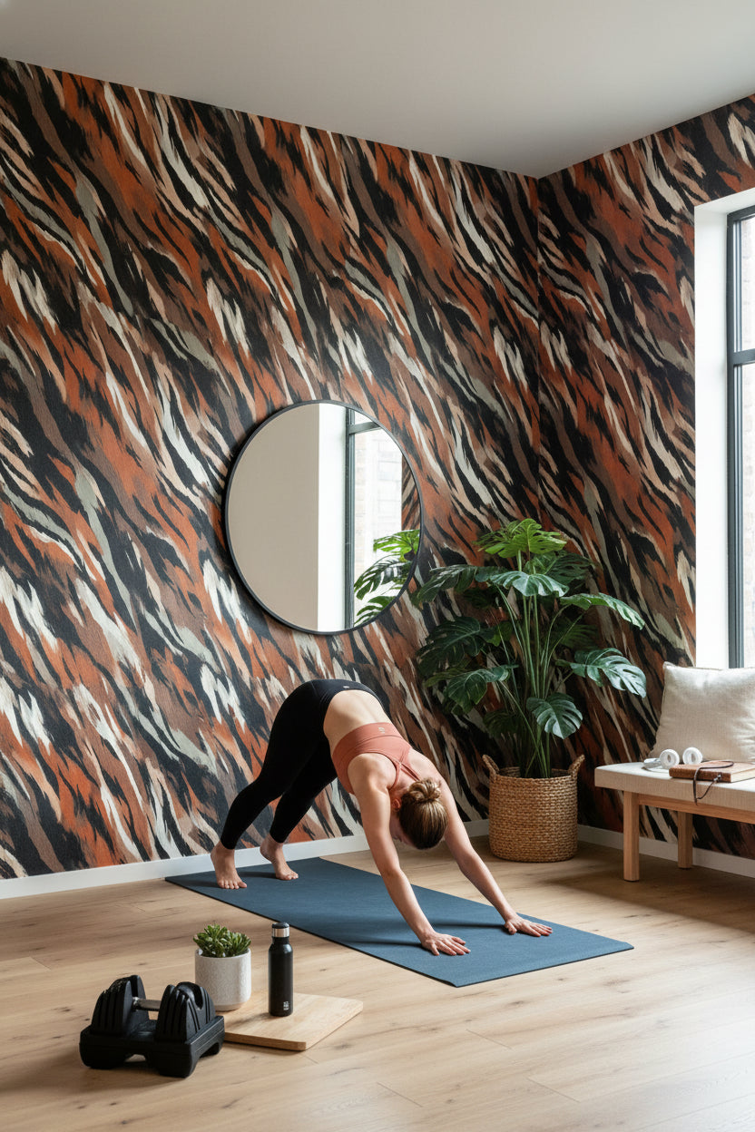 Animal Print Wallpaper Tiger Stripes Removable Modern Wall Double Roll