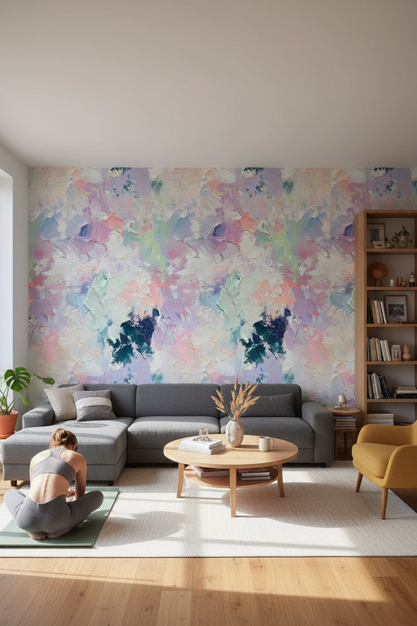 Pastel Abstract Brushstroke Wallpaper