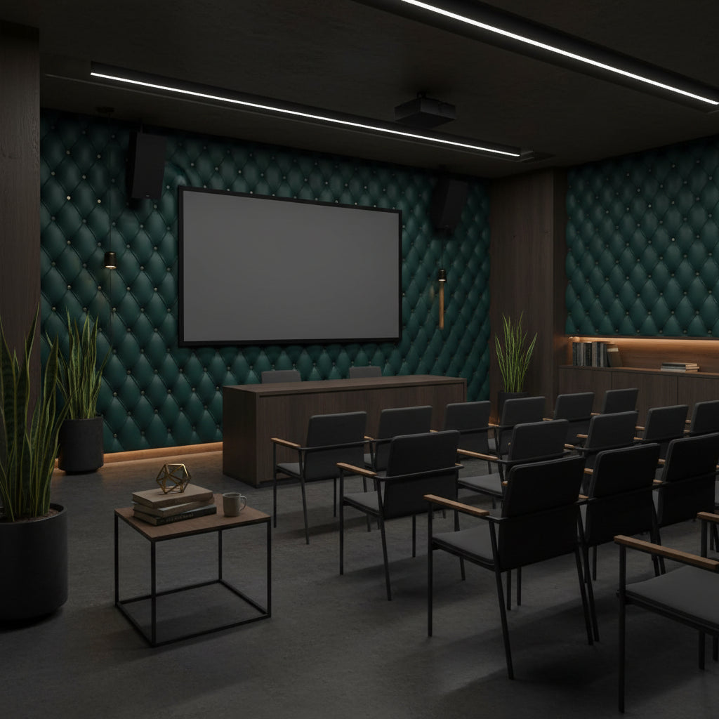 Dark Teal Quilted Texture 3D Wallpaper