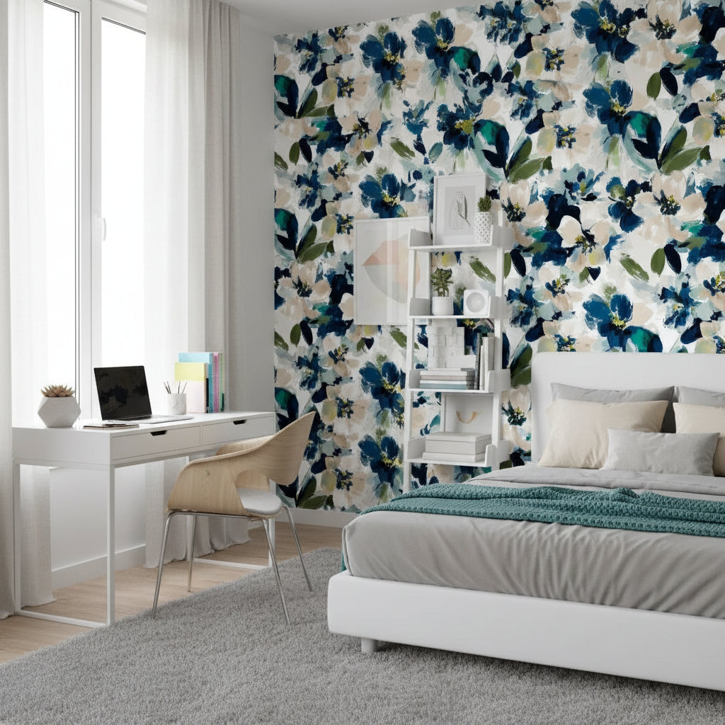 Floral Wallpaper Abstract Mural Modern Wall Decor