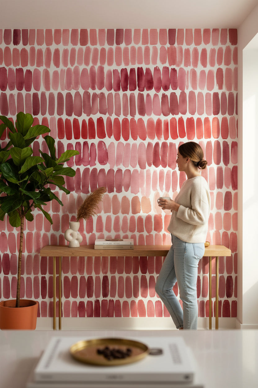 Abstract Pattern Wallpaper Playful Colorful Wall Decor