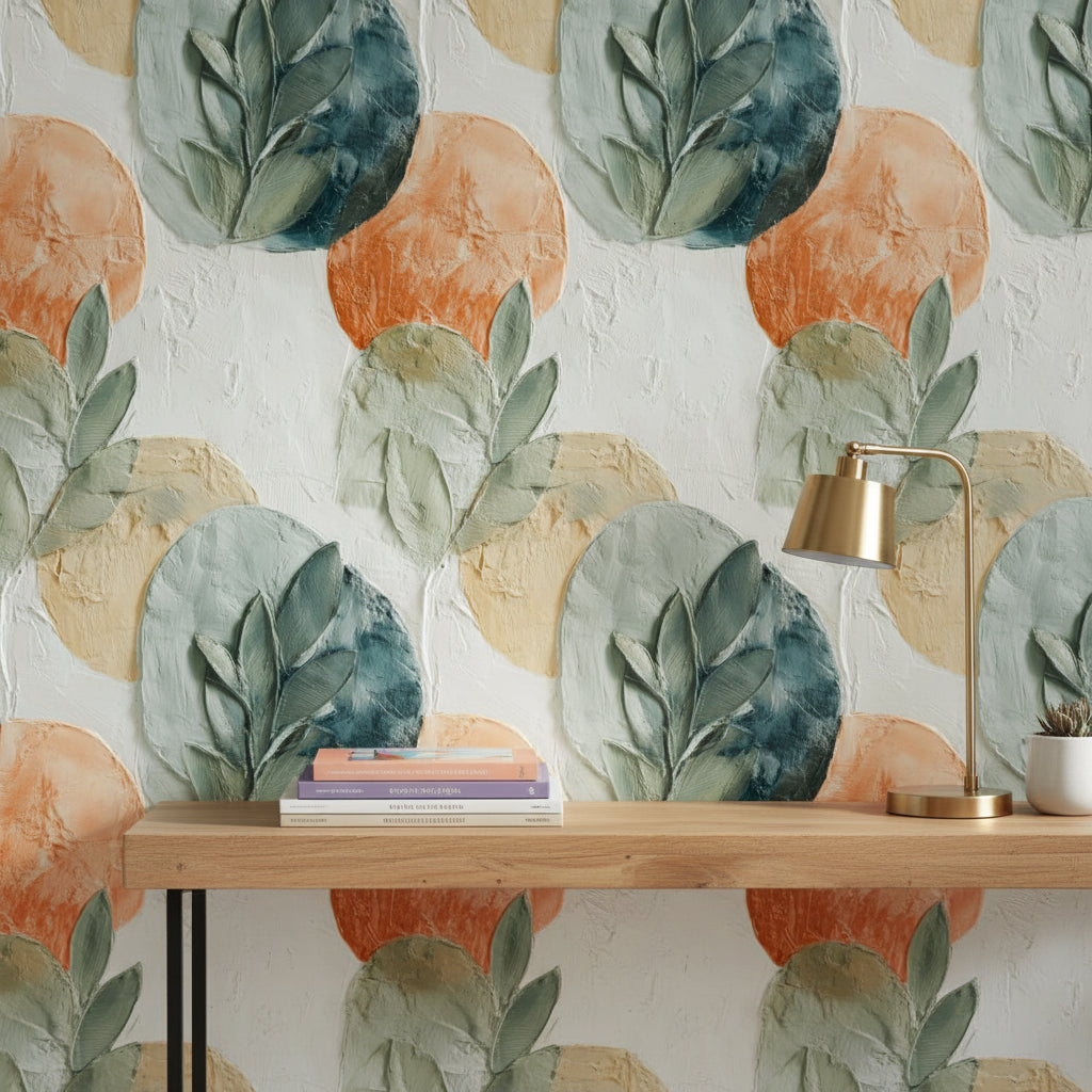 Textured Wallpaper Geometric Contemporary Decorative Mural