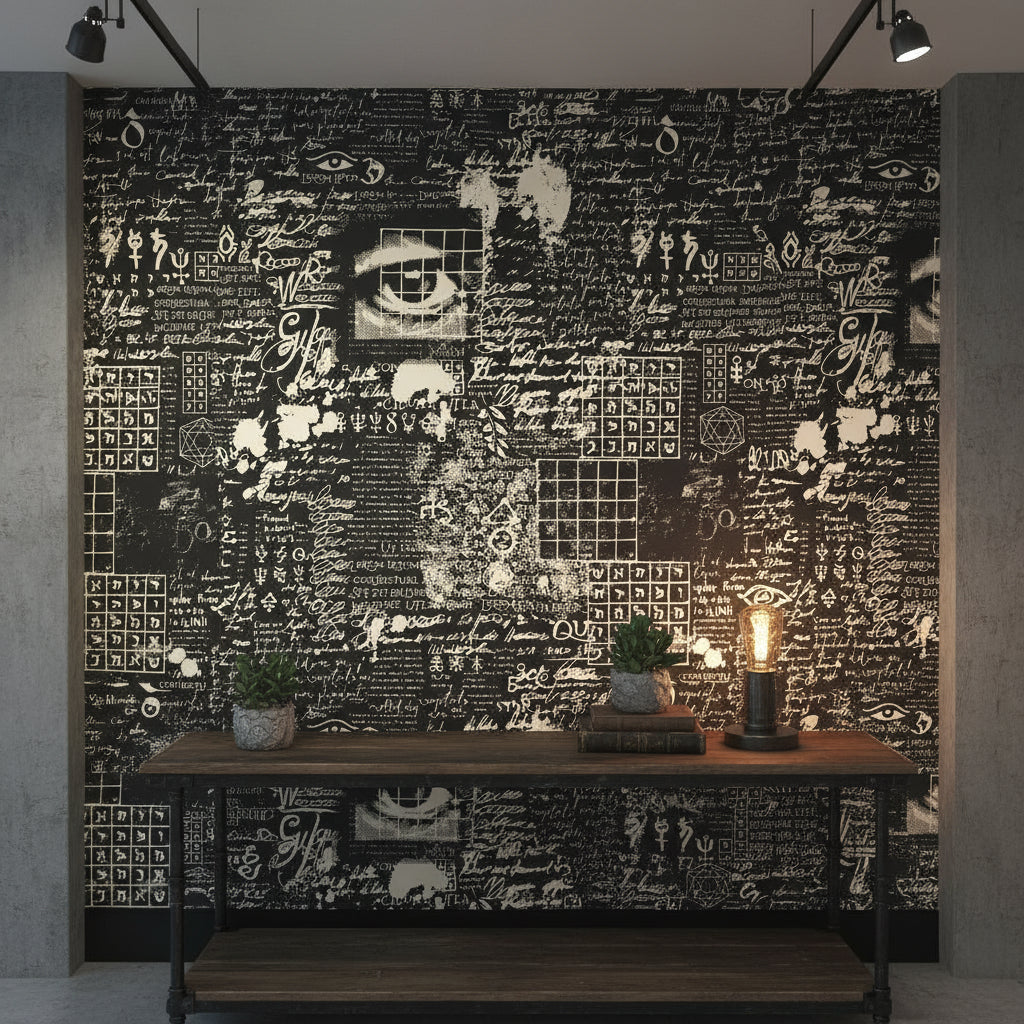 Symbols Wallpaper Geometric Abstract Wall Decor