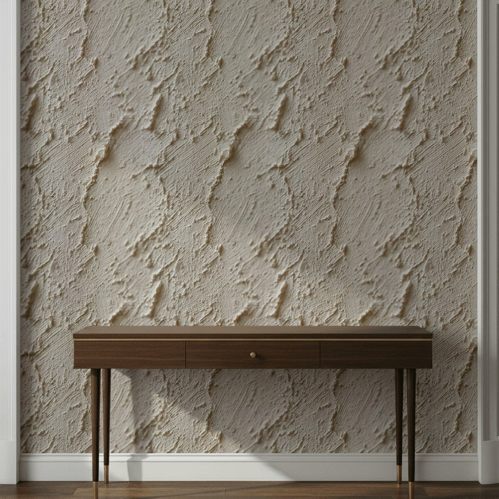 Textured Cream Plaster Effect Wallpaper