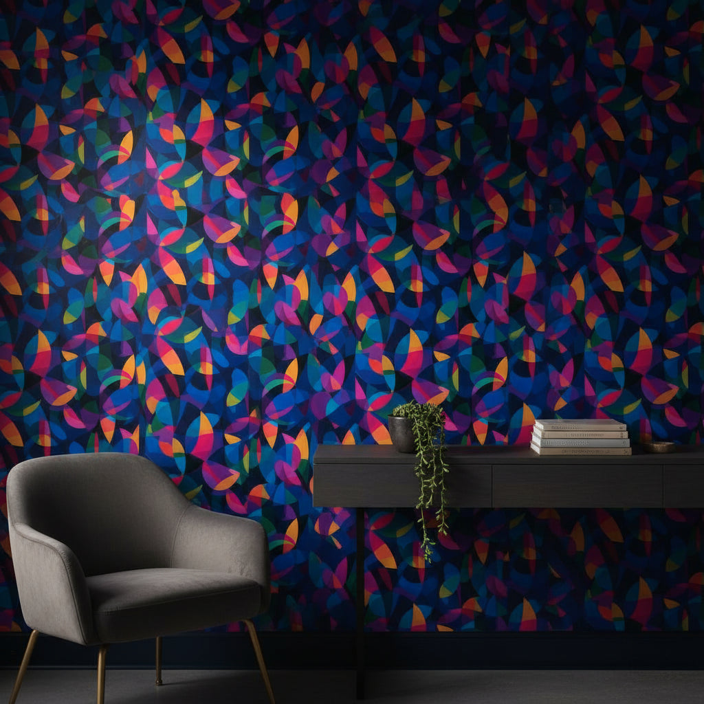 Vibrant Multicolor Geometric Abstract Wallpaper