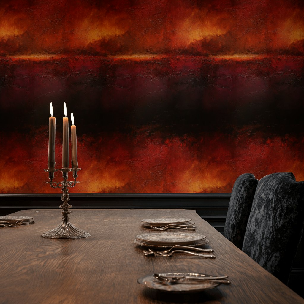 Dramatic Red and Black Abstract Wallpaper