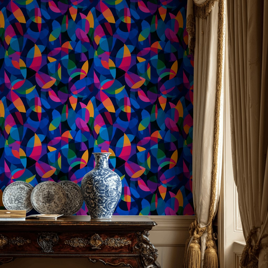 Vibrant Multicolor Geometric Abstract Wallpaper