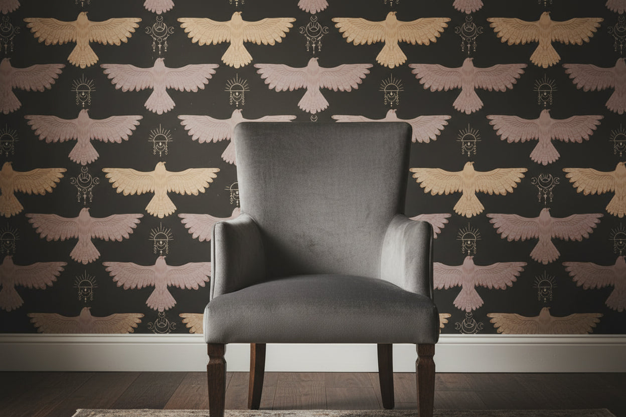 Celestial Wallpaper Geometric Bohemian Decorative Mural
