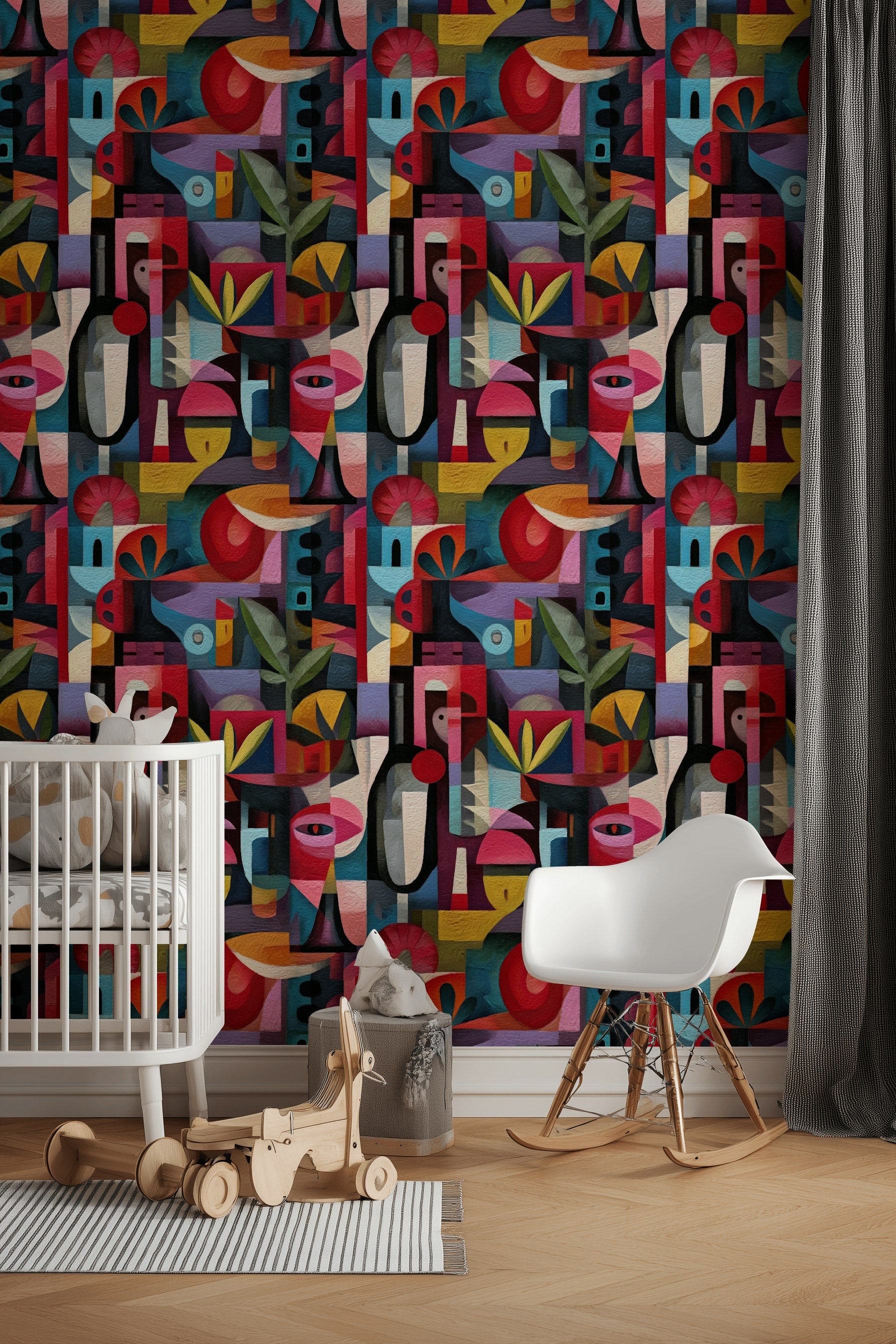 Multicolor Geometric Abstract Pattern Wallpaper