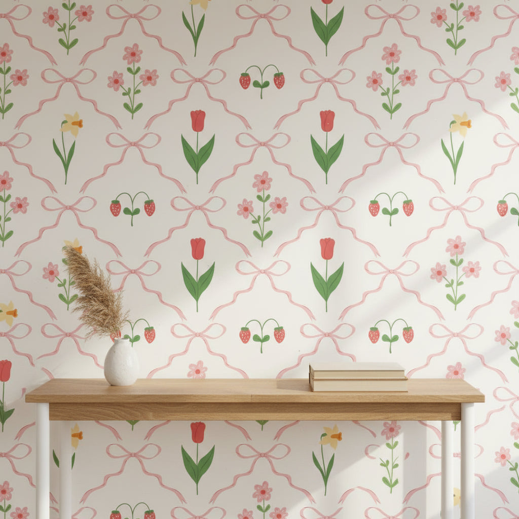 Floral Wallpaper Modern Light Decorative Mural