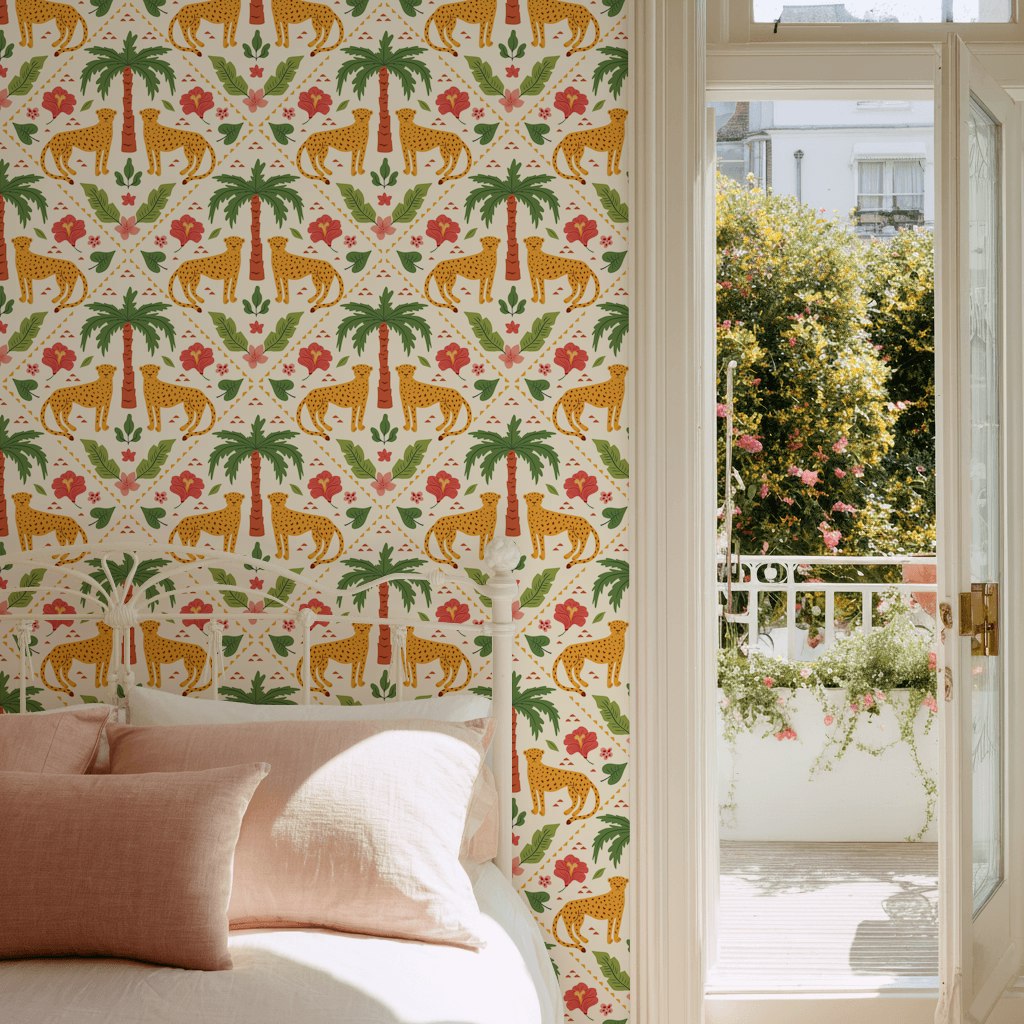 Tropical Wallpaper Cheetah Exotic Decorative Mural