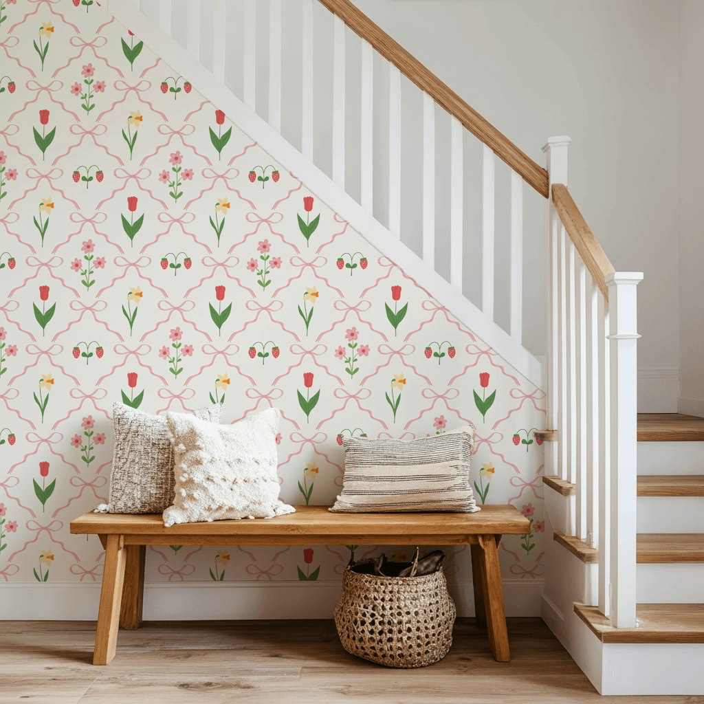 Floral Wallpaper Modern Light Decorative Mural