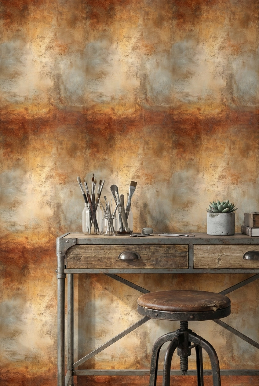 Rustic Industrial Gradient Wallpaper