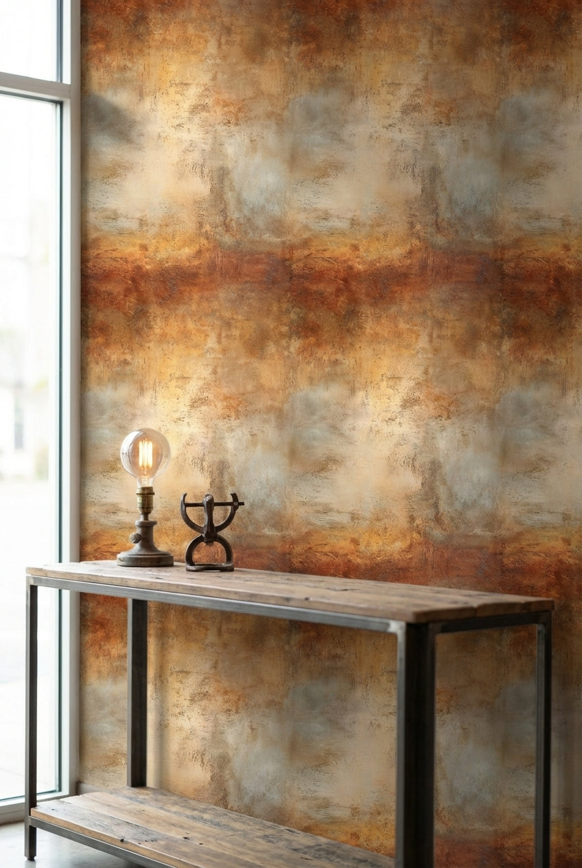 Rustic Industrial Gradient Wallpaper