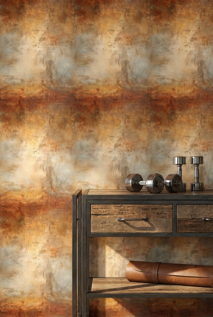 Rustic Industrial Gradient Wallpaper