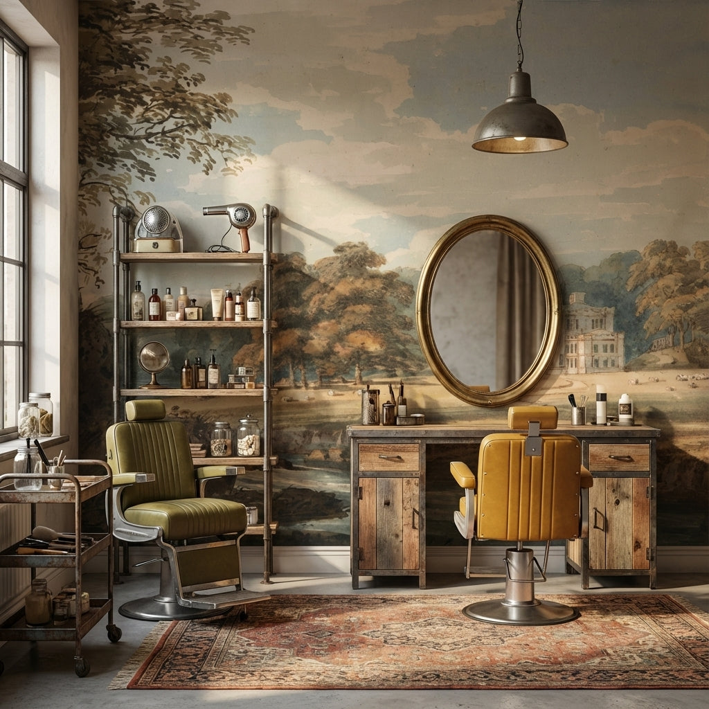 Landscape Wallpaper Vintage Serene Wall Mural