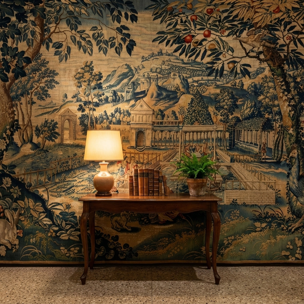 Pastoral Landscape Wallpaper Vintage Nature Wall Mural