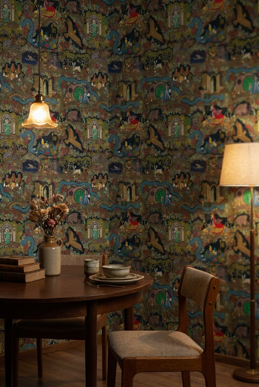 Fantasy Wallpaper Vintage Removable Mythical Wall Decor
