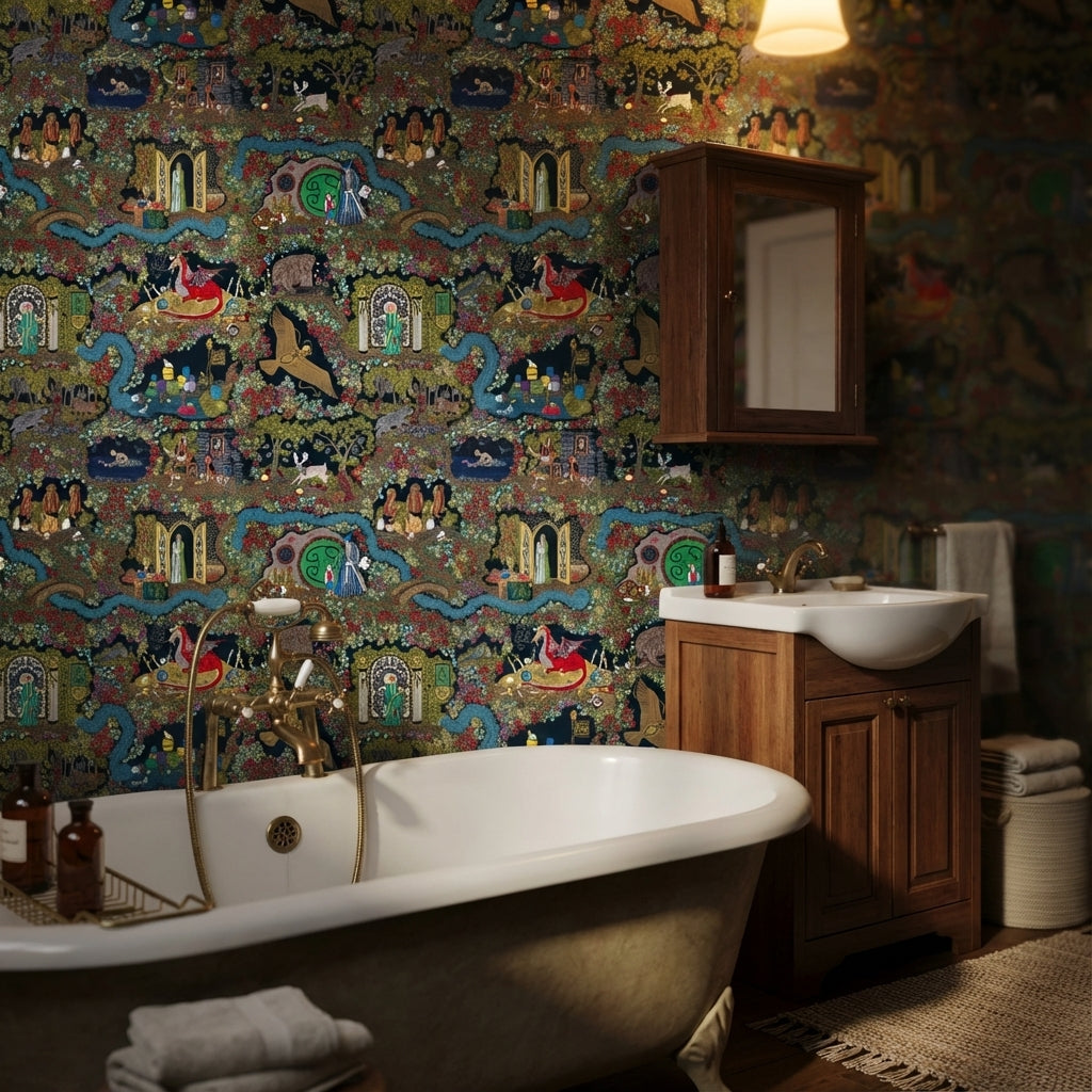 Fantasy Wallpaper Vintage Removable Mythical Wall Decor