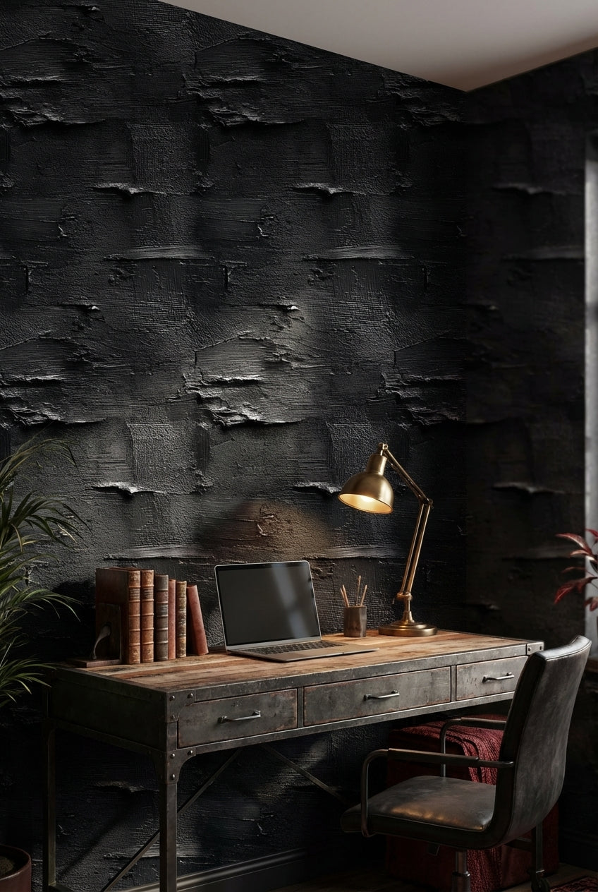 Abstract Wallpaper Textured Removable Dark Wall Decor
