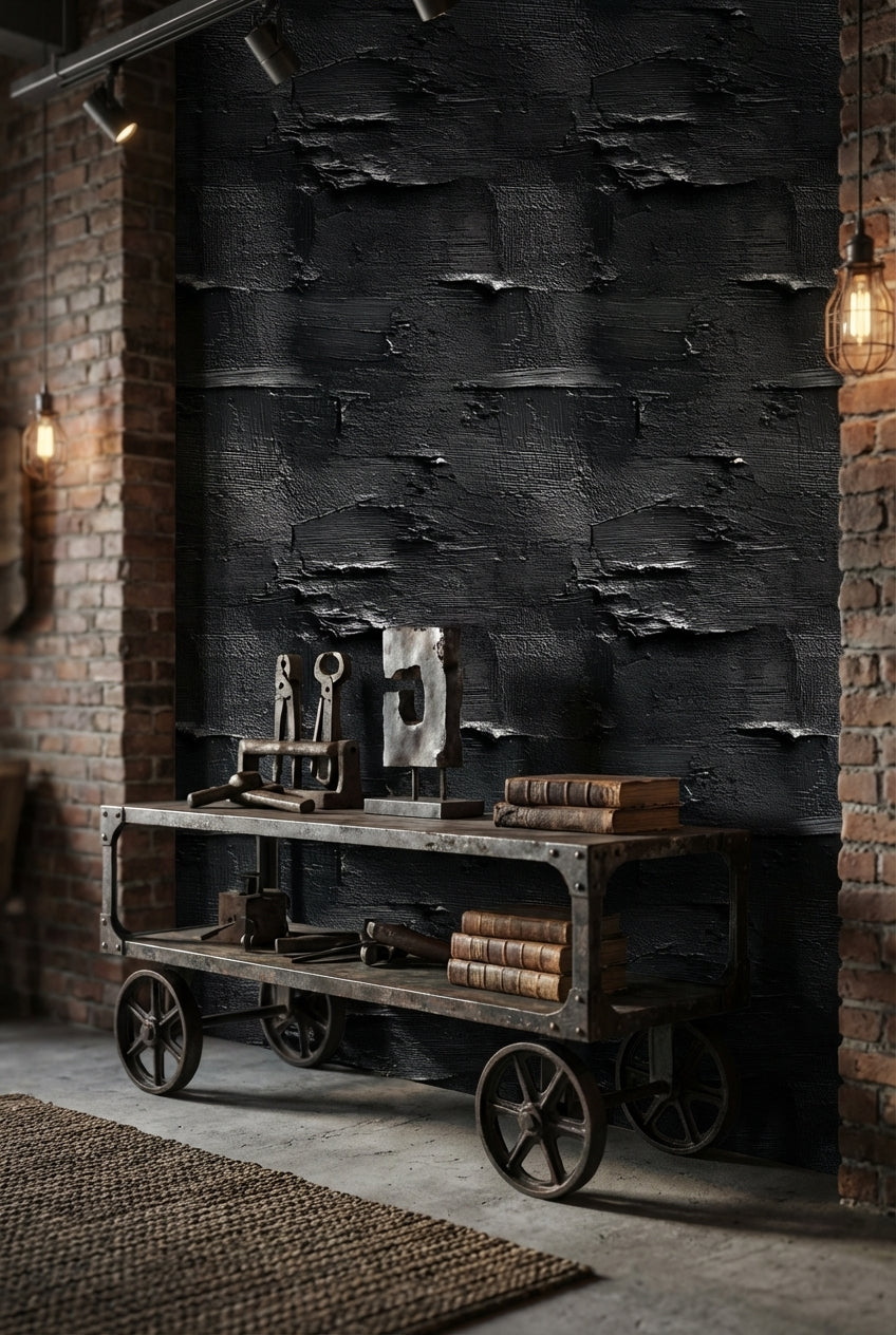 Abstract Wallpaper Textured Removable Dark Wall Decor