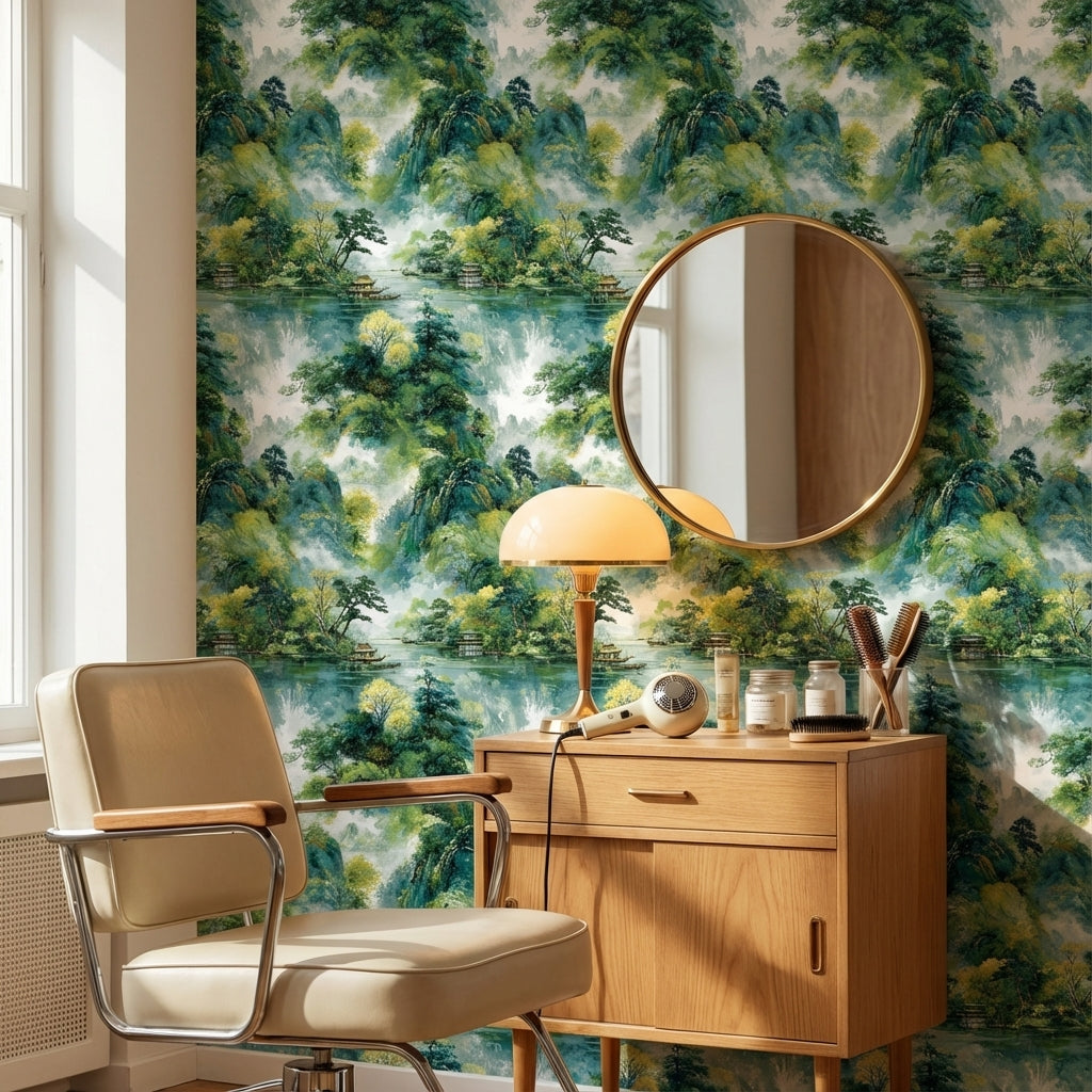 Shades Of Green Wallpaper Traditional Nature Wall Mural