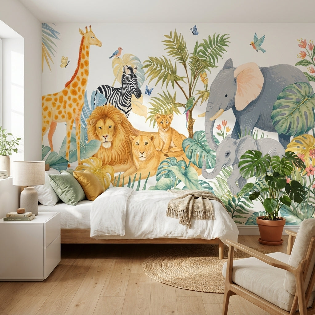 Tropical Jungle Wallpaper Animals Nature Wall Mural