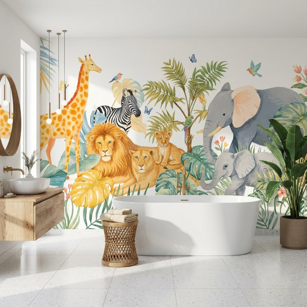 Tropical Jungle Wallpaper Animals Nature Wall Mural