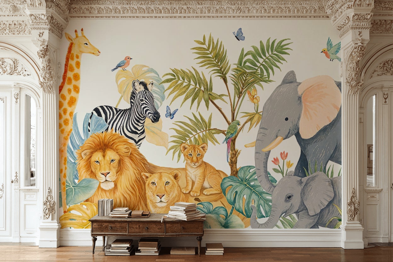 Tropical Jungle Wallpaper Animals Nature Wall Mural