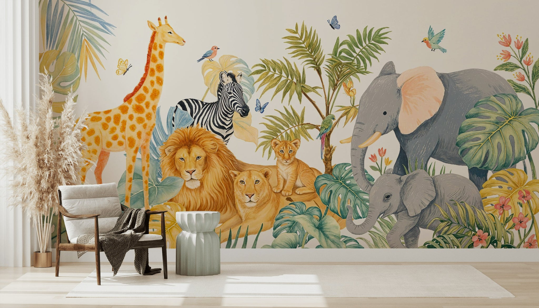 Tropical Jungle Wallpaper Animals Nature Wall Mural
