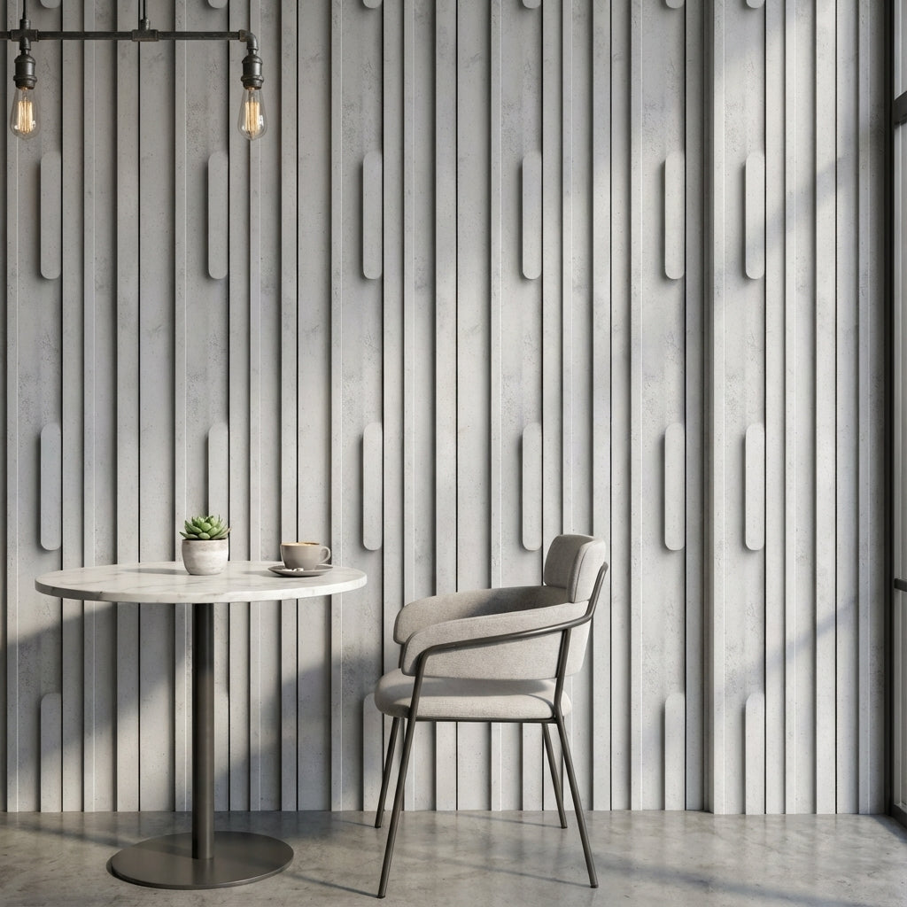Geometric Wallpaper Concrete Minimalist Decorative Mural
