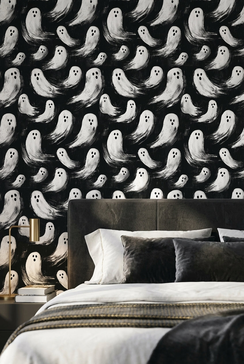 Ghosts Wallpaper Whimsical Modern Decorative Mural