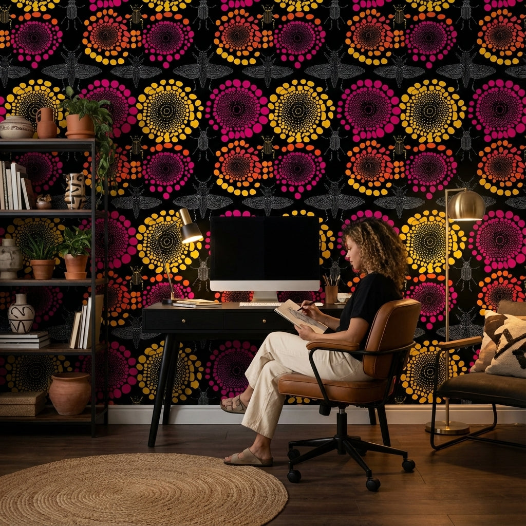 Abstract Pattern Wallpaper Modern Colorful Decorative Mural