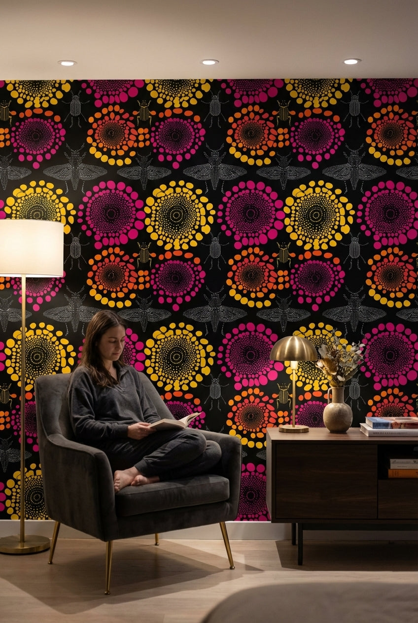 Abstract Pattern Wallpaper Modern Colorful Decorative Mural