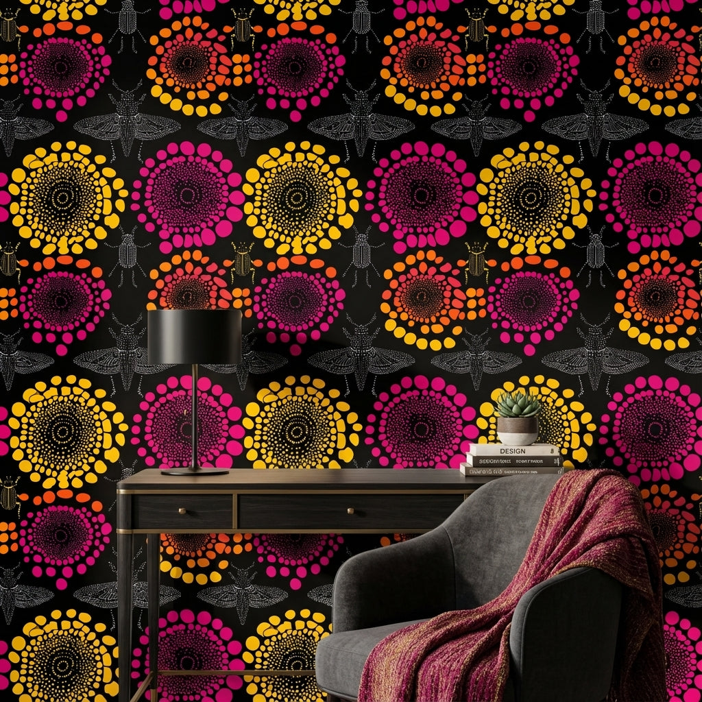 Abstract Pattern Wallpaper Modern Colorful Decorative Mural